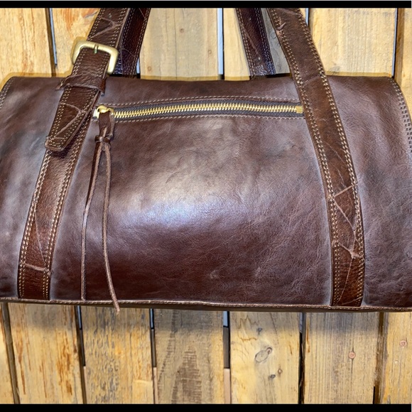 Mahari Brown Leather Duffle - Picture 11 of 14
